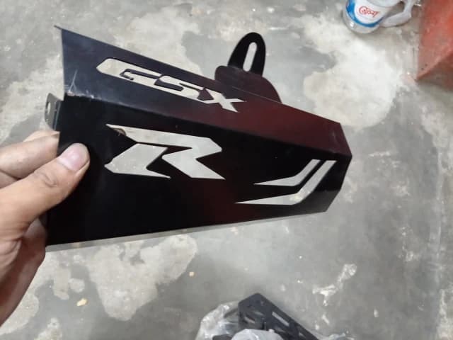 Suzukii GSXR Silencer Metal Cover Black Colour