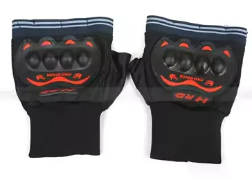 (1 Pair) Pro Biker Half Finger Hand Gloves For Bikers Hand Gloves For Biker Winter Gloves Biker Gloves